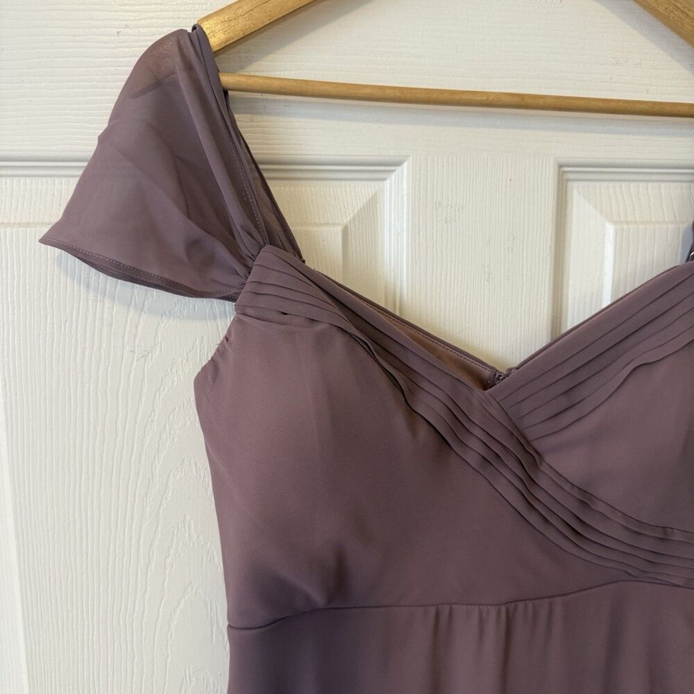NWT Birdy Grey Spence Bridesmaid Dress Size Small Dark Mauve Off-Shoulder Gown - Picture 11 of 12